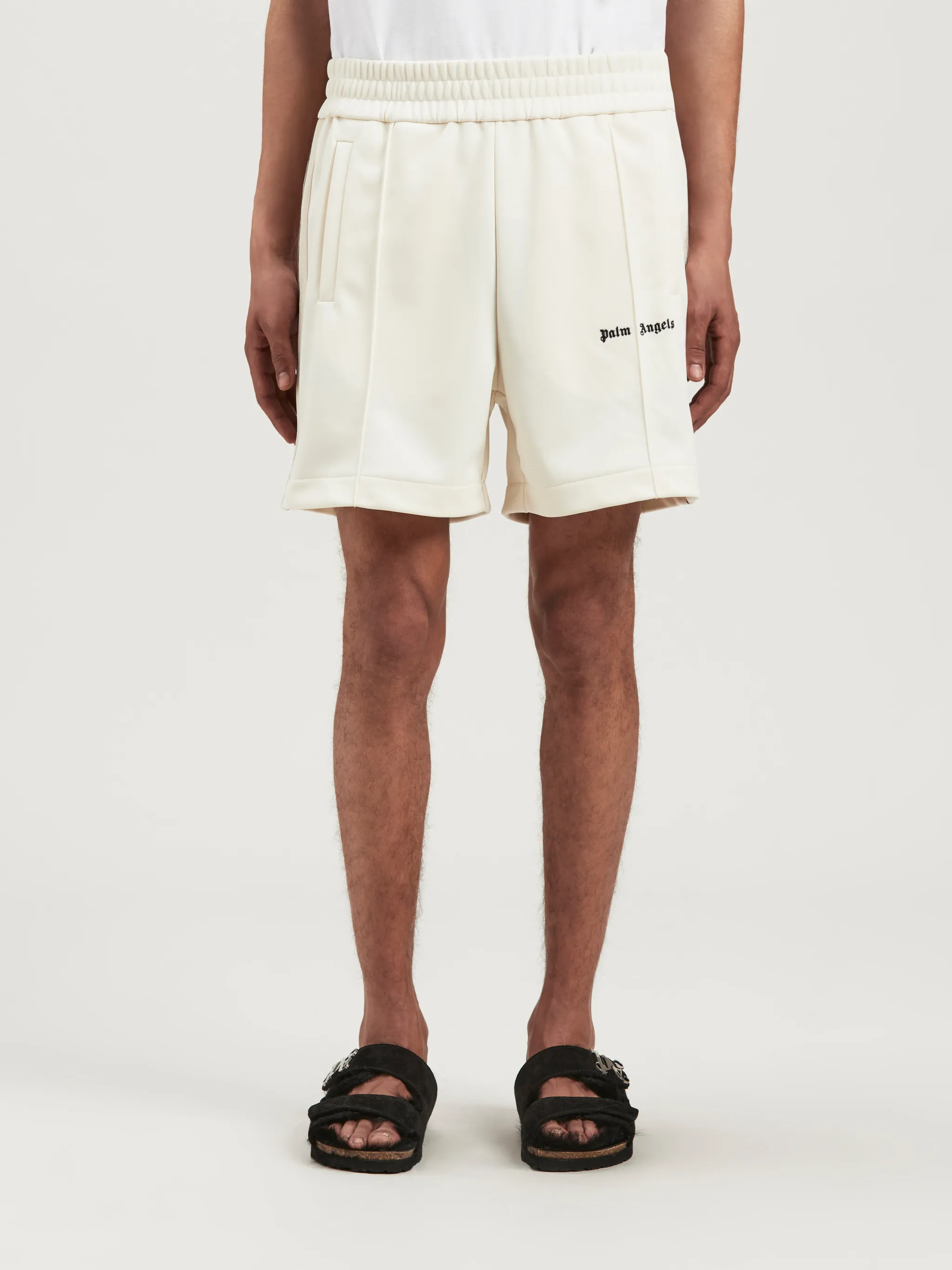New Classic Track Shorts in neutrals Palm Angels® Official