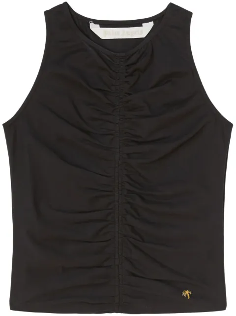 Palm Angels ruched stretch-cotton tank top