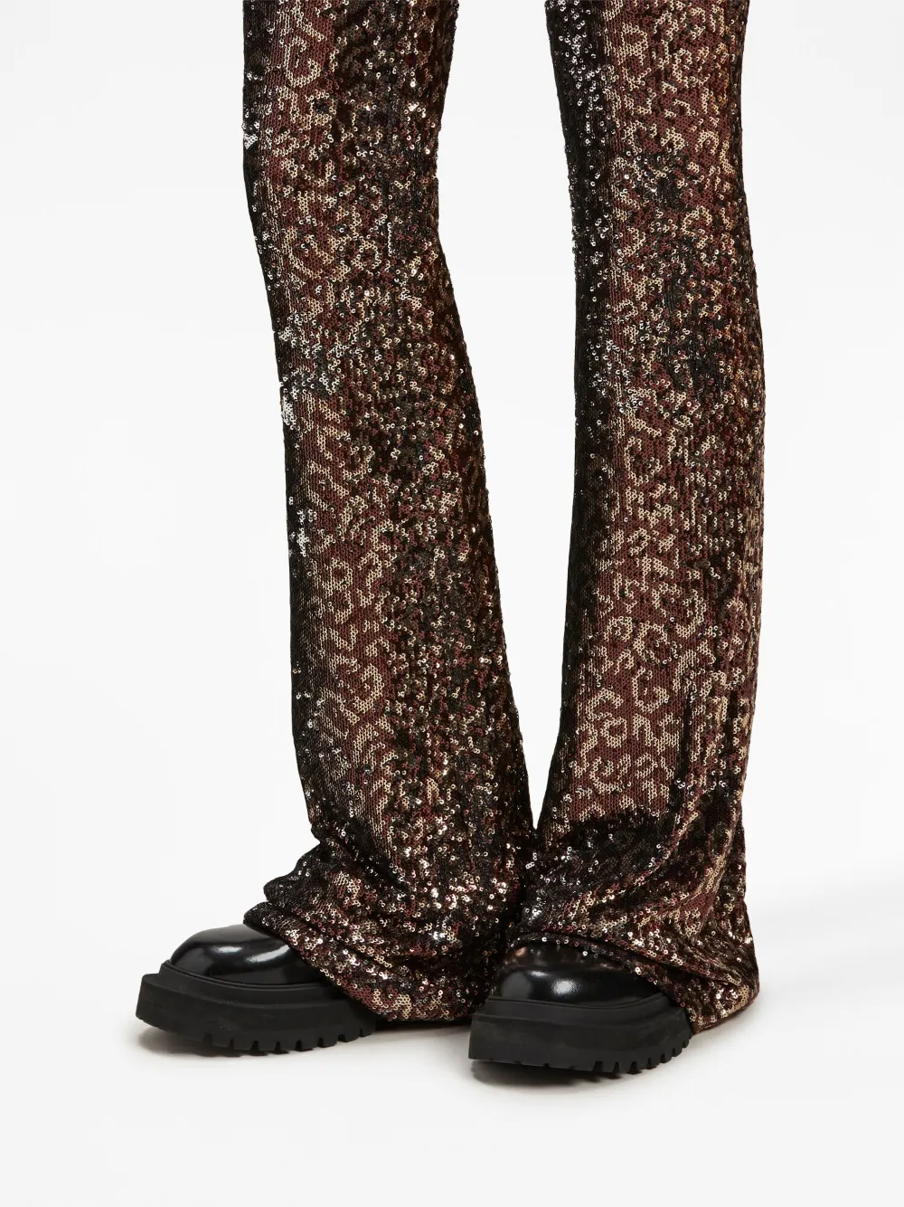 Glitter flared shop pants bershka