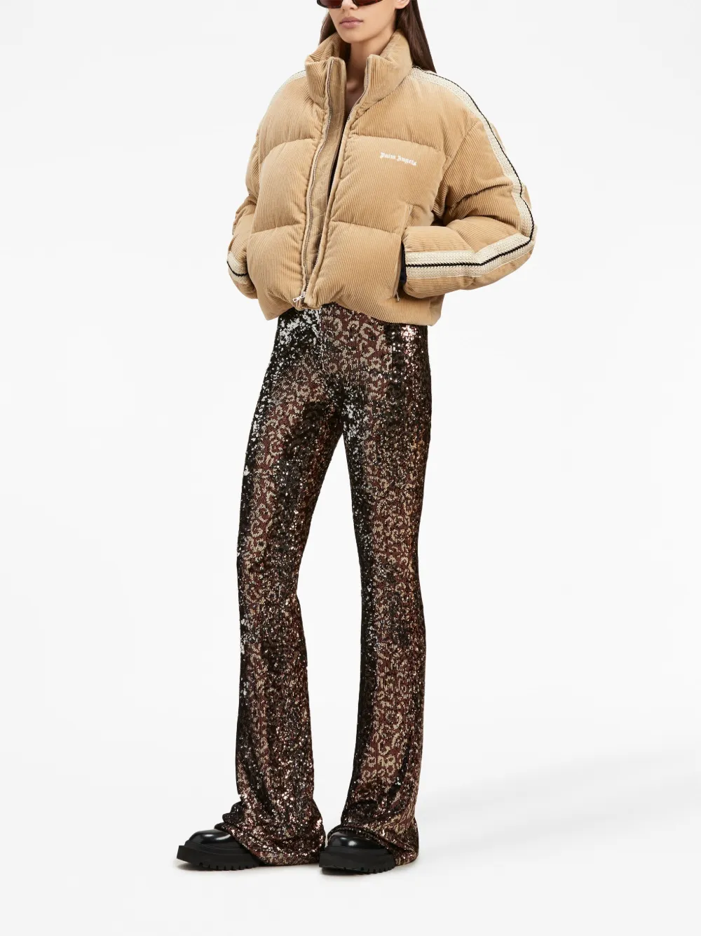 palmangels Palm Angels Flared broek - Bruin