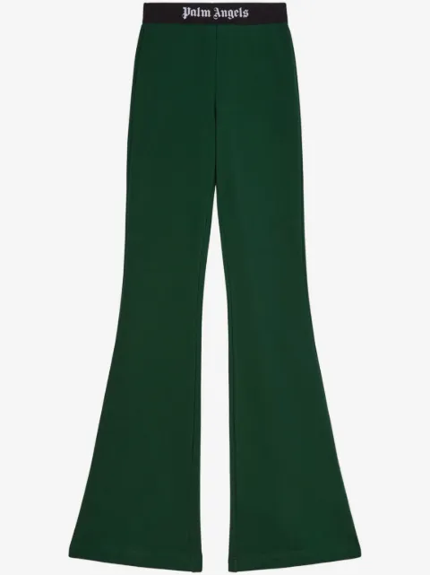 Palm Angels pantalones acampanados con franjas del logo