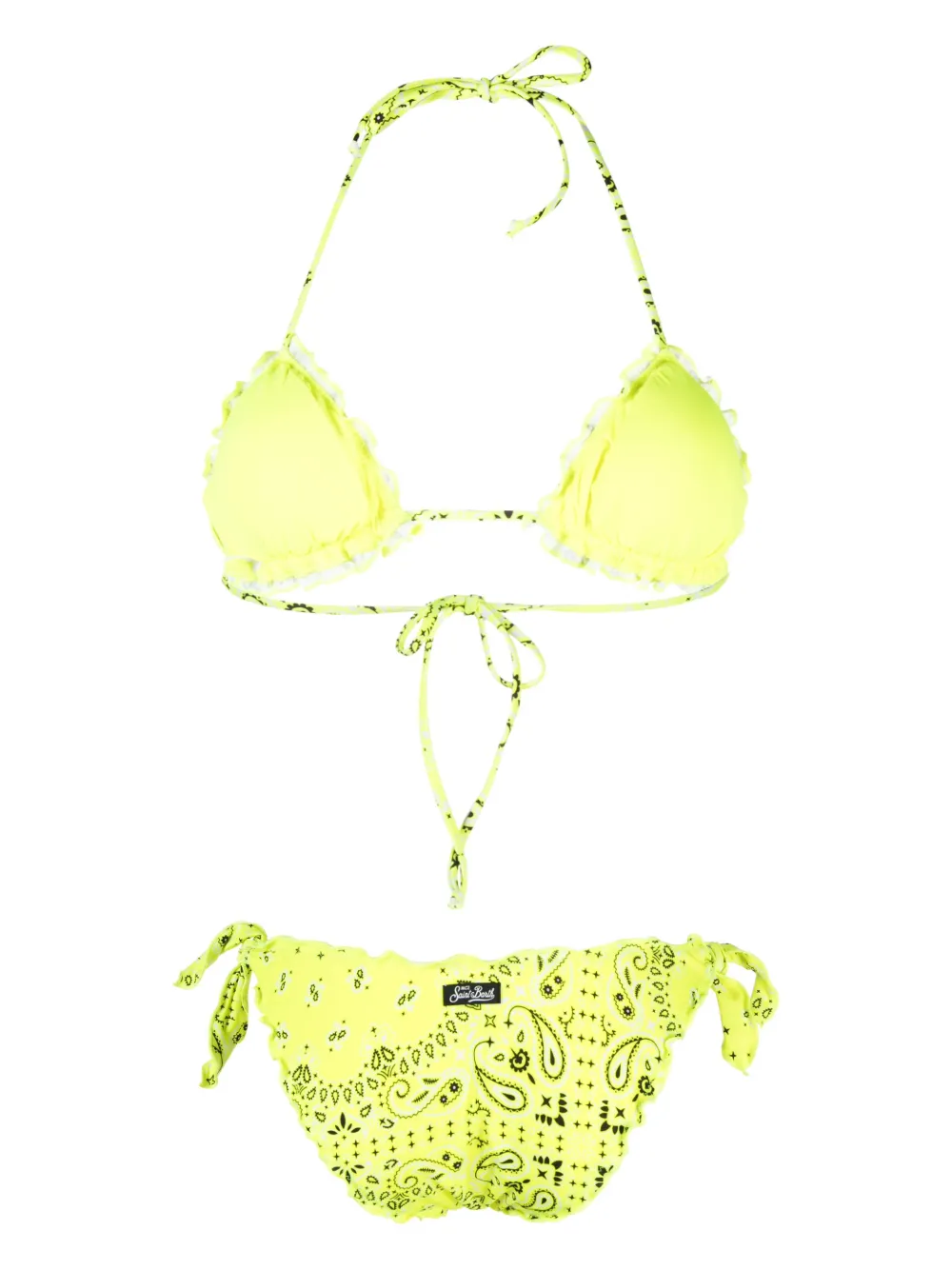 MC2 Saint Barth Bikinislip met paisley-print - Groen