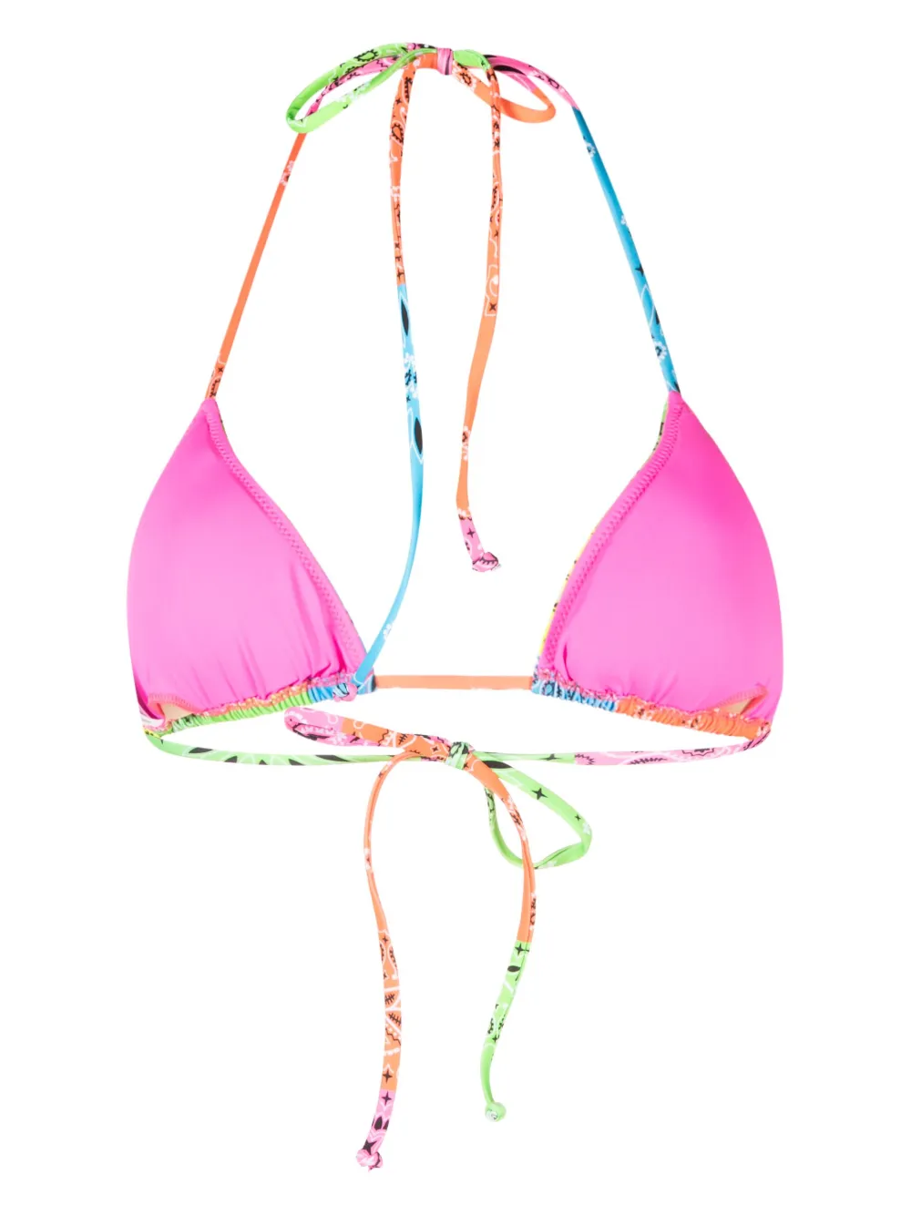 MC2 Saint Barth paisley-print bikini top - Groen