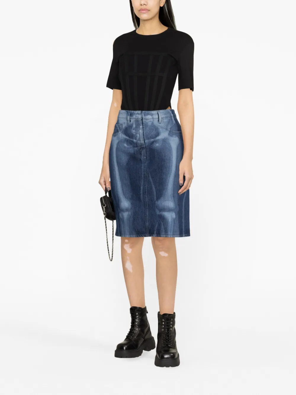 Off-White Denim rok - Blauw