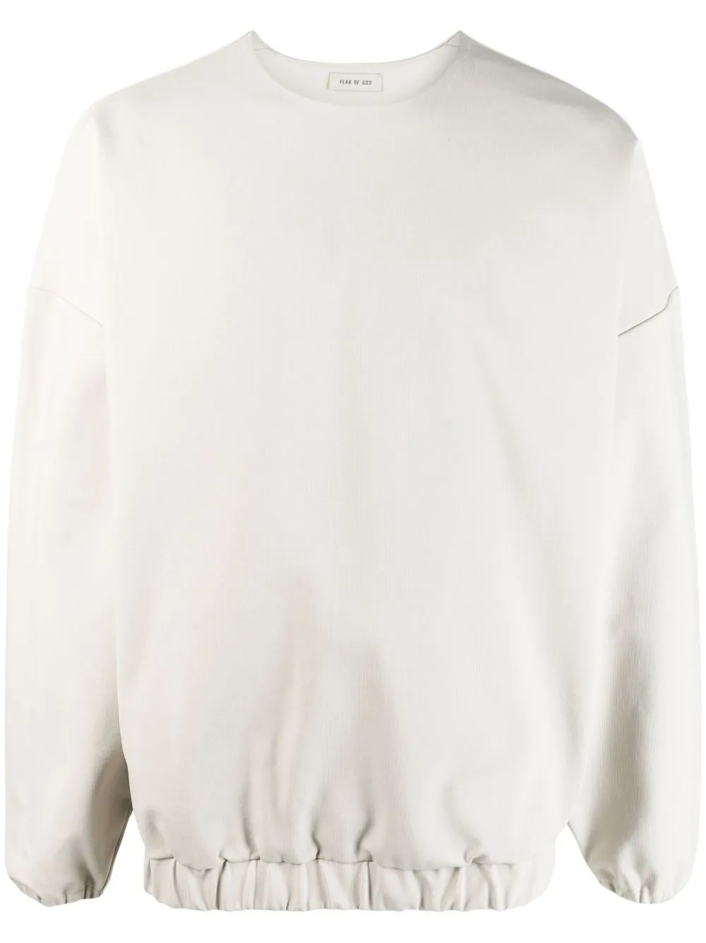 Fear Of God Elasticated-waistband Round-neck Sweatshirt In Grey