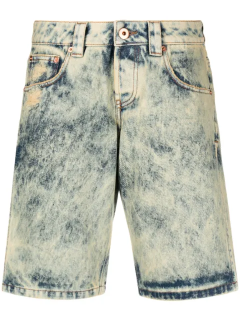 Vaquera shorts de mezclilla con parche del logo