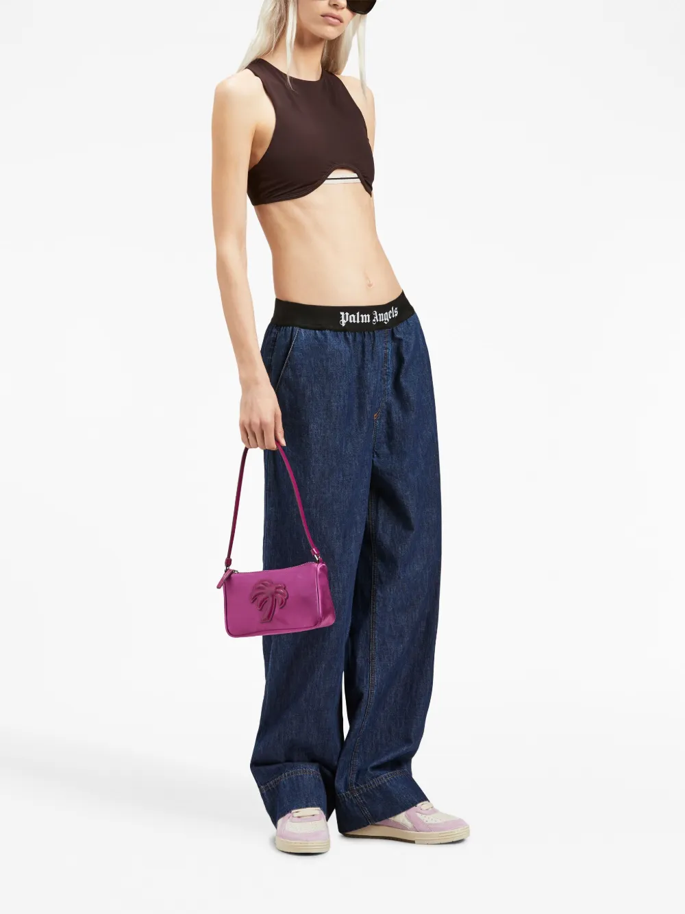 Palm Angels Pyjamabroek met logoband - Blauw