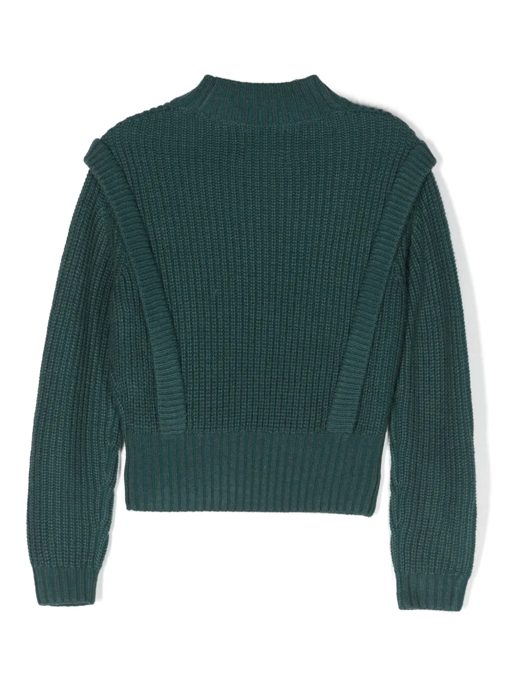 Calvin Klein Kids logo-appliqué chunky-knit sweatshirt - Groen