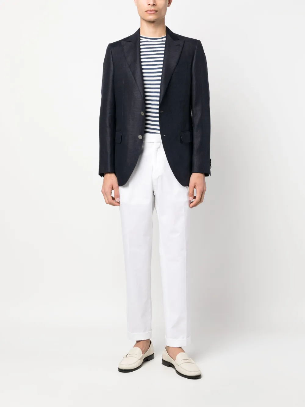 Caruso single-breasted blazer - Blauw