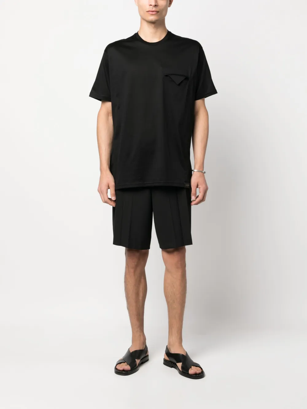 Low Brand pocket-detail cotton T-shirt - Zwart