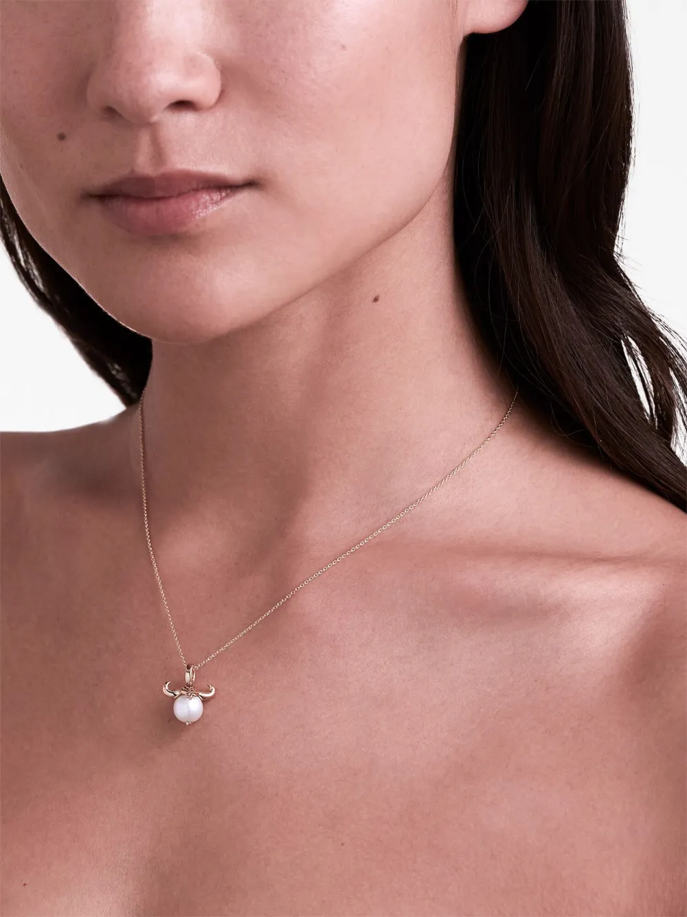 Stephen Webster 18kt yellow gold Taurus Astro Ball pearl pendant necklace - Goud
