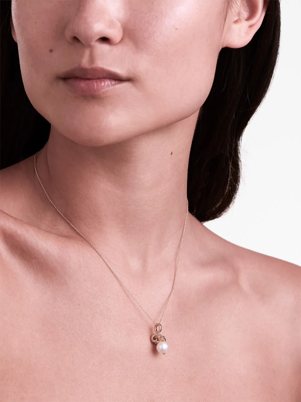 Stephen Webster 18kt yellow gold Capricorn Astro Ball pearl pendant necklace - Goud