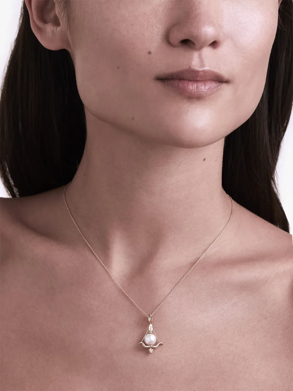 Stephen Webster 18kt yellow gold Sagittarius Astro Ball pearl pendant necklace - Goud