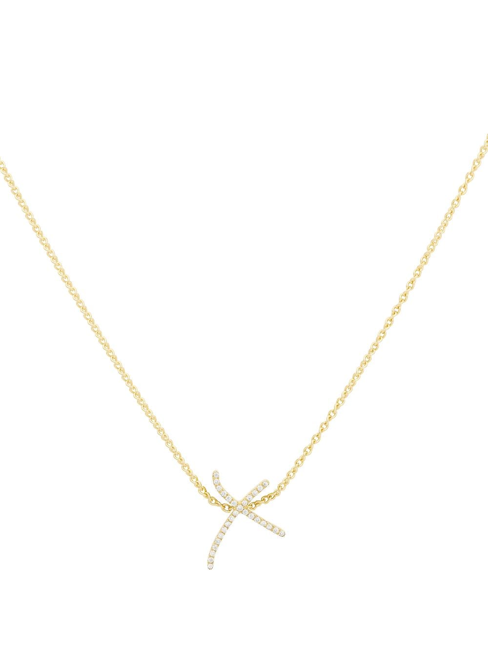 Stephen Webster 18kt yellow gold I Promise to Love You Neon Kiss diamond pendant necklace