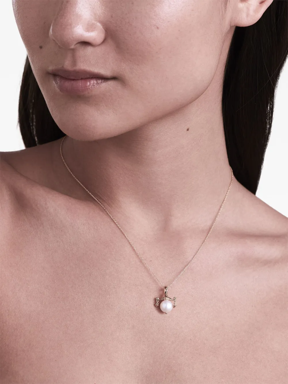 Stephen Webster 18kt yellow gold Libra Astro Ball pearl pendant necklace - Goud