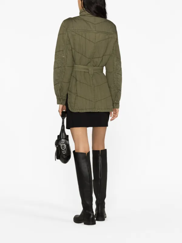 Zadig Voltaire Kalice Belted Quilted Jacket Farfetch