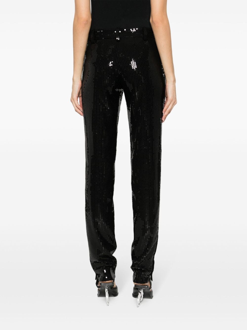 Shop Zadig & Voltaire Pruny Sequinned Tapered Trousers In Black