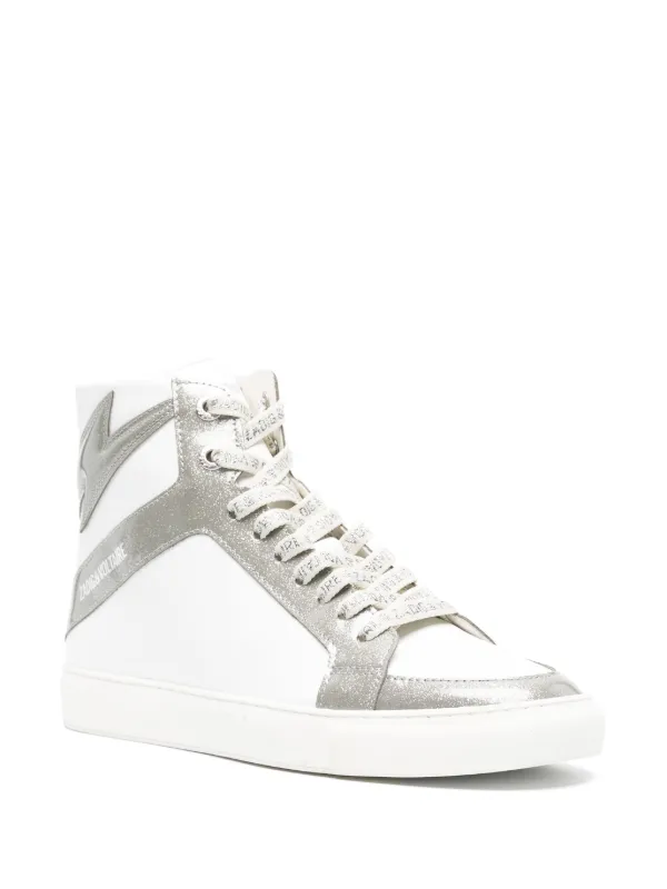 Zadig Voltaire High Flash Infinity Leather Sneakers Farfetch