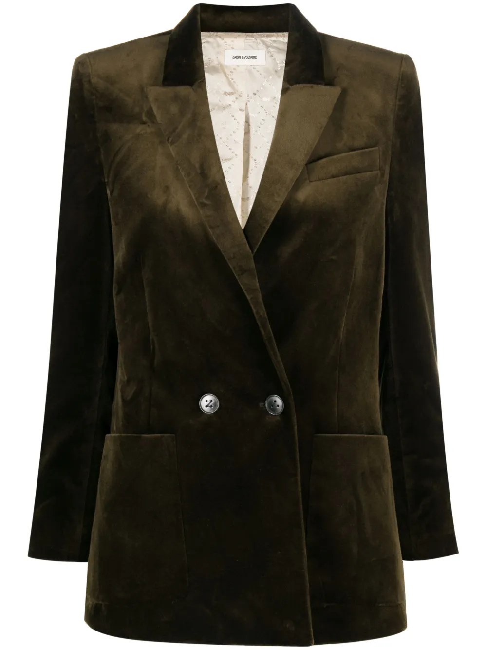 Zadig&Voltaire blazer de terciopelo con doble botonadura | verde | Image 1