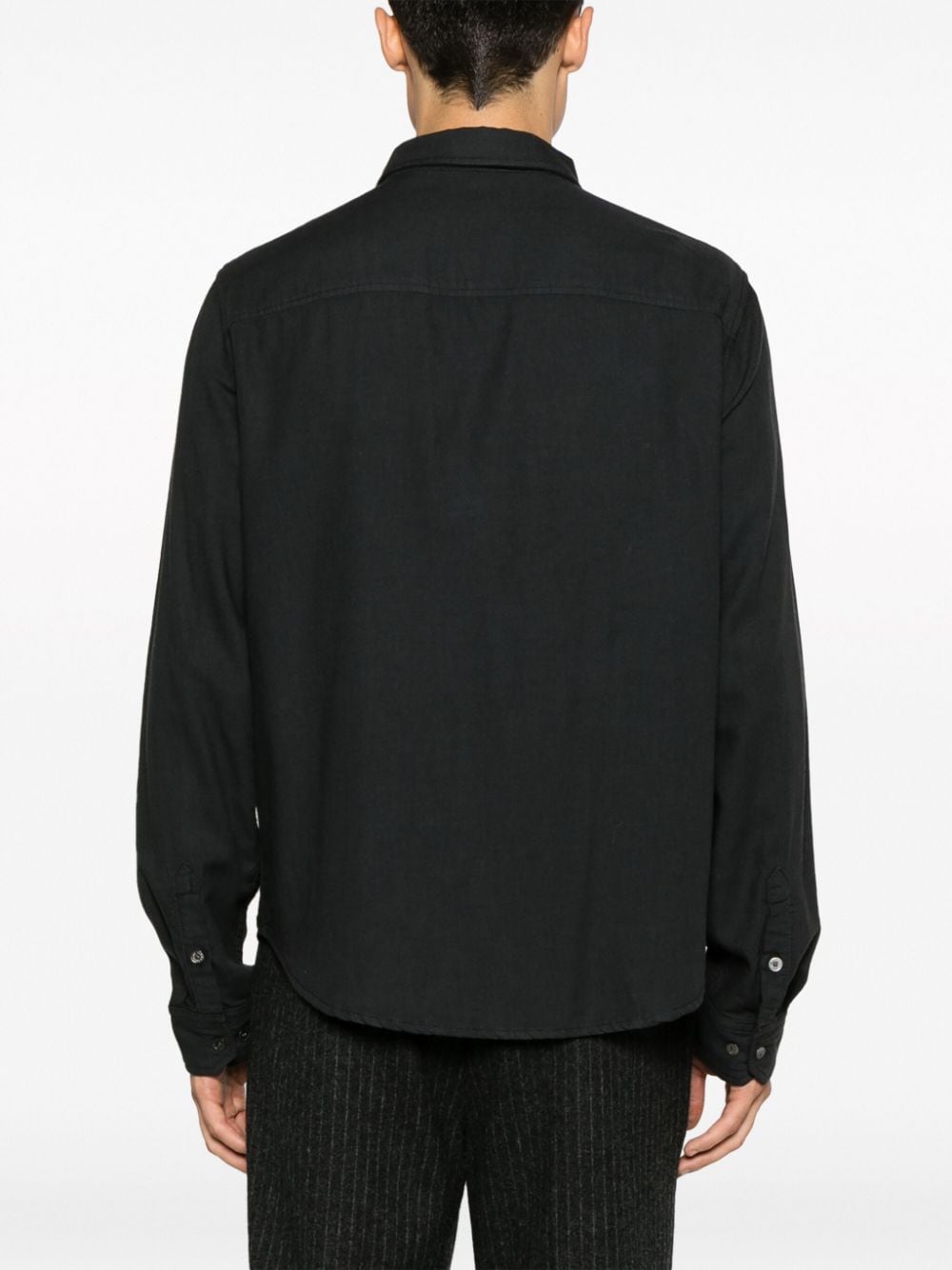 Shop Zadig & Voltaire Stan Cotton-blend Shirt In Grey
