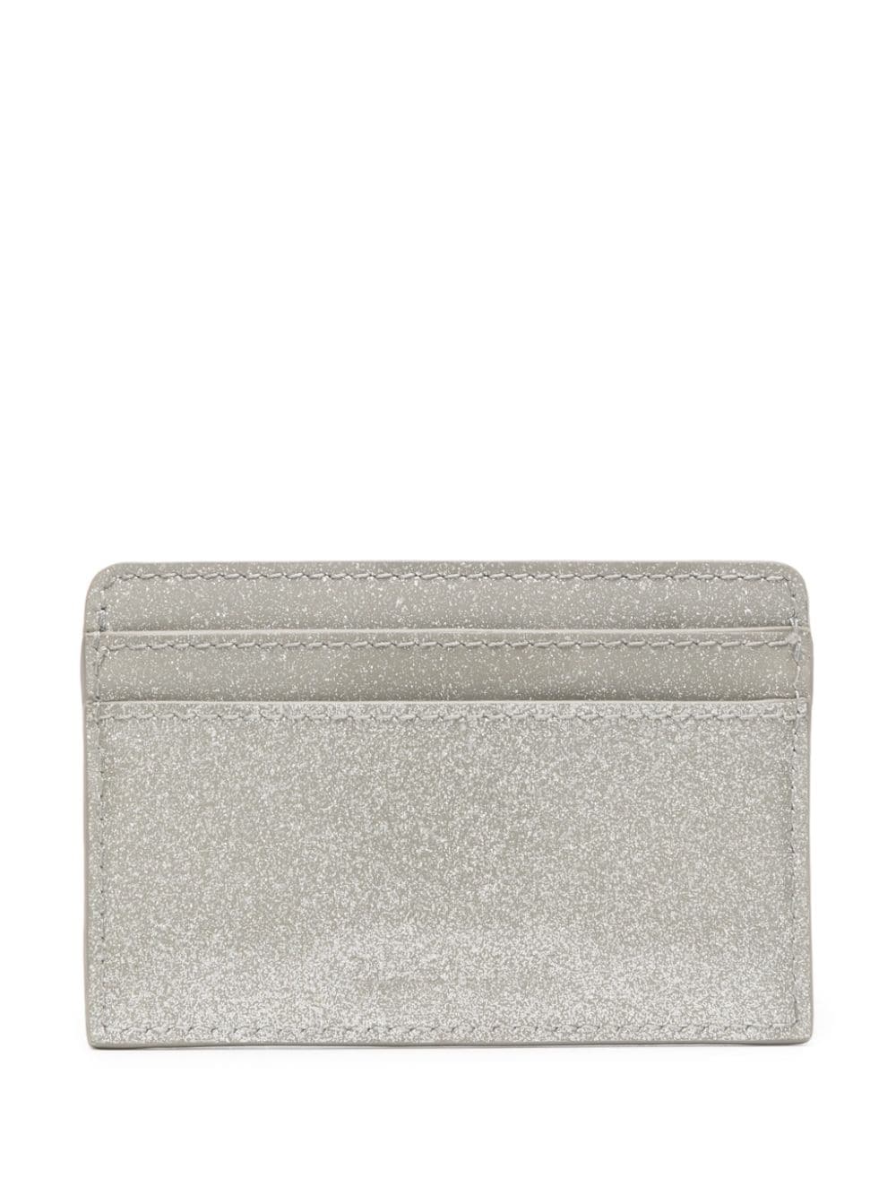 Shop Zadig & Voltaire Zv Pass Infinity Glitter Patent Cardholder In Silver