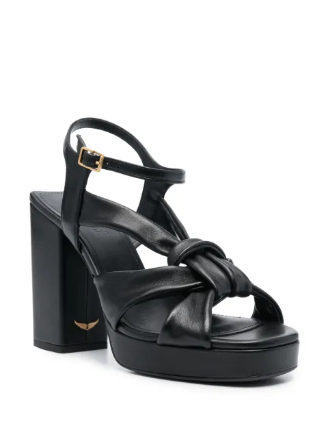 Zadig&Voltaire Forget Me Knot leather sandals SWCT00821 - 1