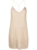 Zadig&Voltaire rhinestone V-neck minidress - Neutrals