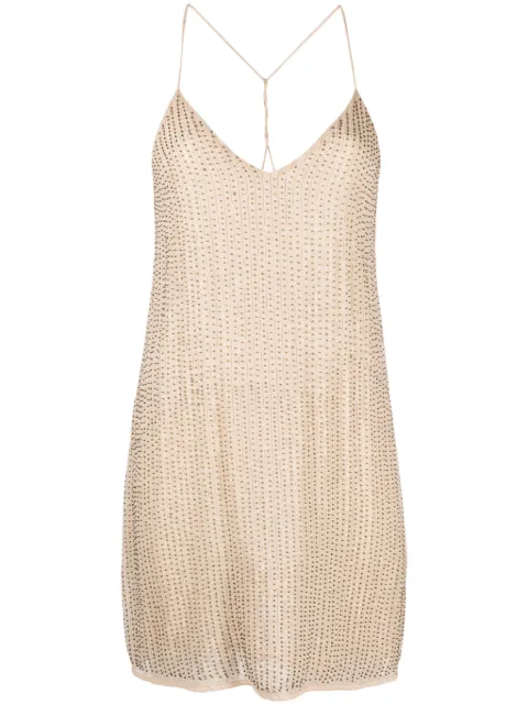 Zadig&Voltaire rhinestone V-neck minidress WWDR01282 - 0