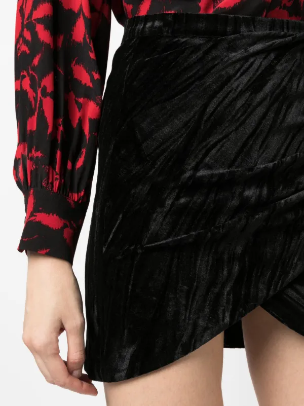 Black velvet skirt topshop discount