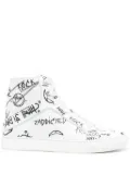 Zadig&Voltaire High Flash high-top leather sneakers - White