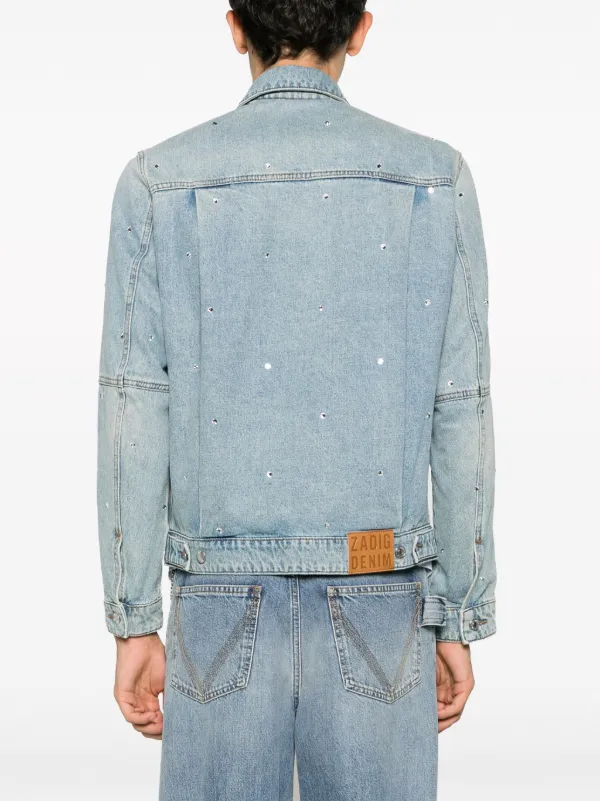 Crystal jean jacket store
