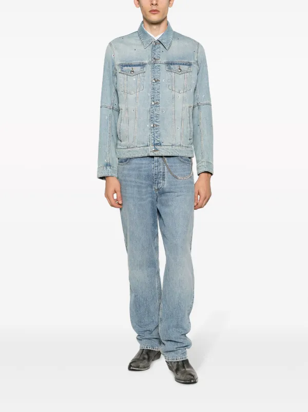 Crystal jean jacket store