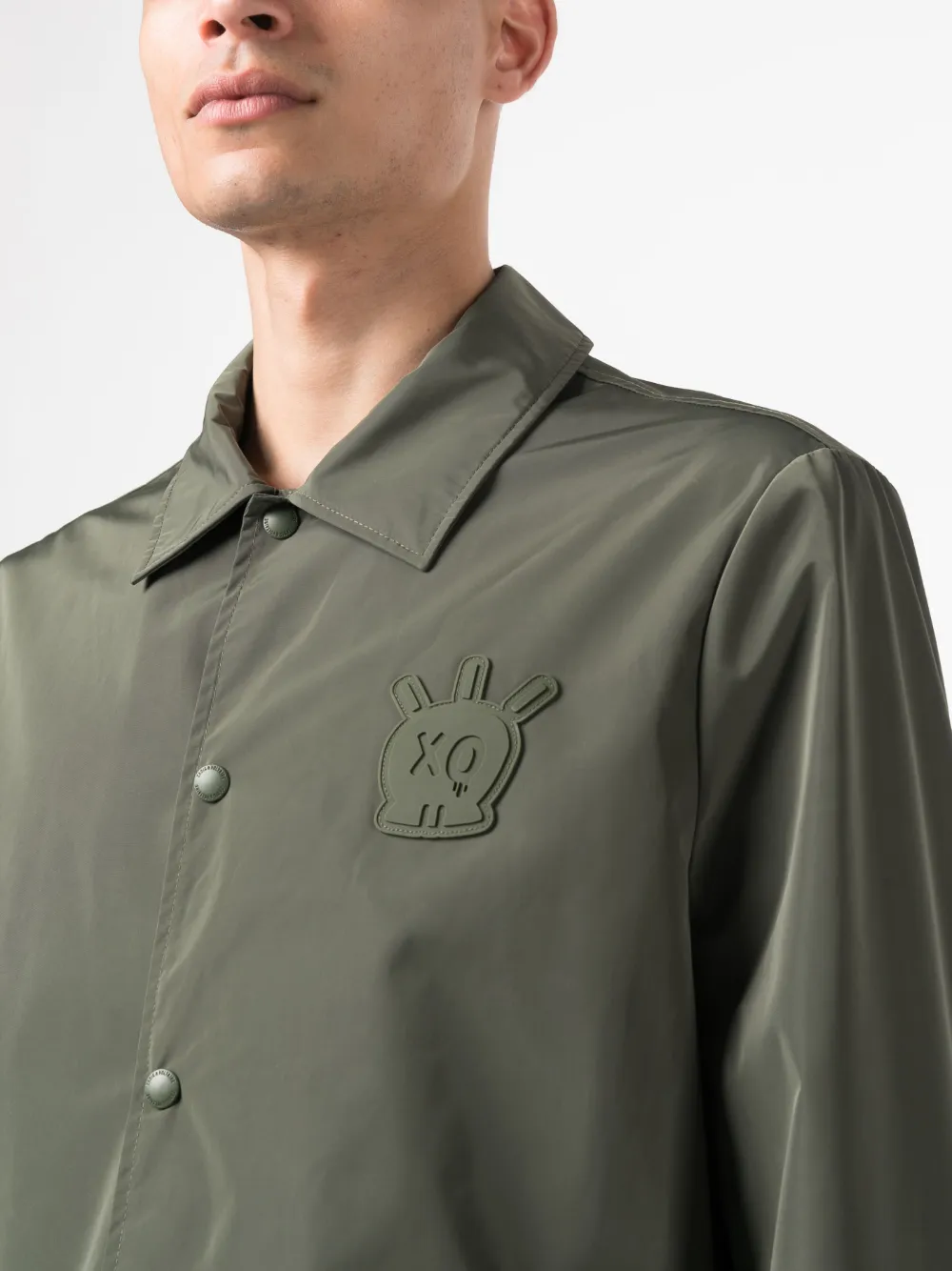 Zadig & Voltaire Bertie Skull Shirt Jacket In Green