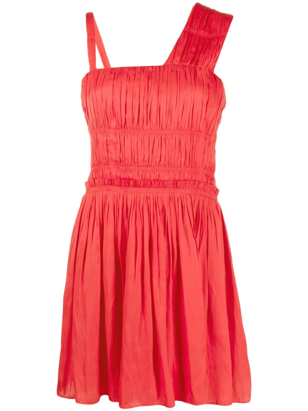 Shop Zadig & Voltaire Roselie Satin Pleated Dress In Red