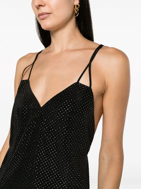 Zadig&Voltaire Rohana Rhinestone Silk Minidress | Black