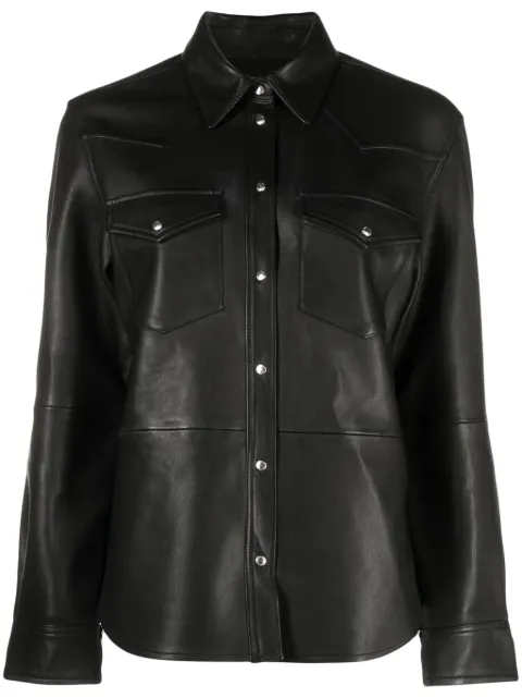 Zadig&Voltaire Thelma press-stud leather shirt