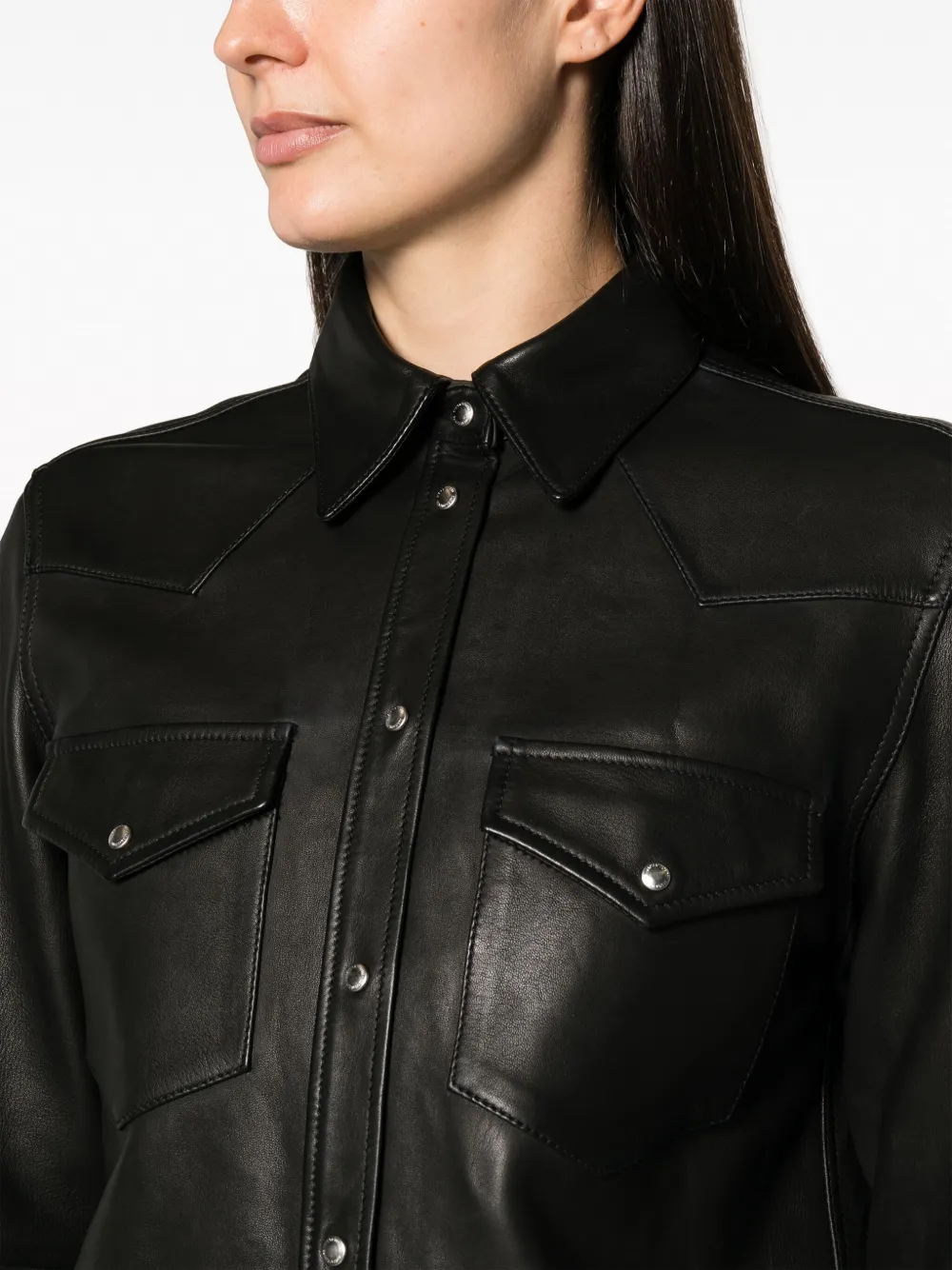 Zadig&Voltaire Leren blouse Zwart