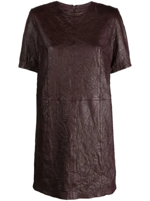 Zadig&Voltaire Riddy creased leather minidress