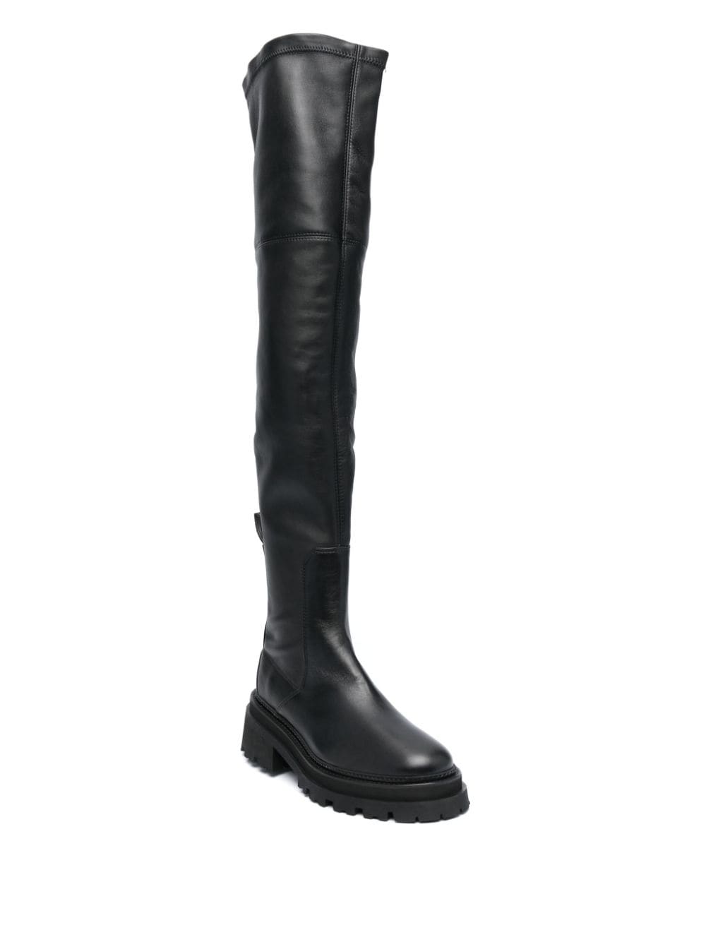 Shop Zadig & Voltaire 60mm High Leather Boots In Black
