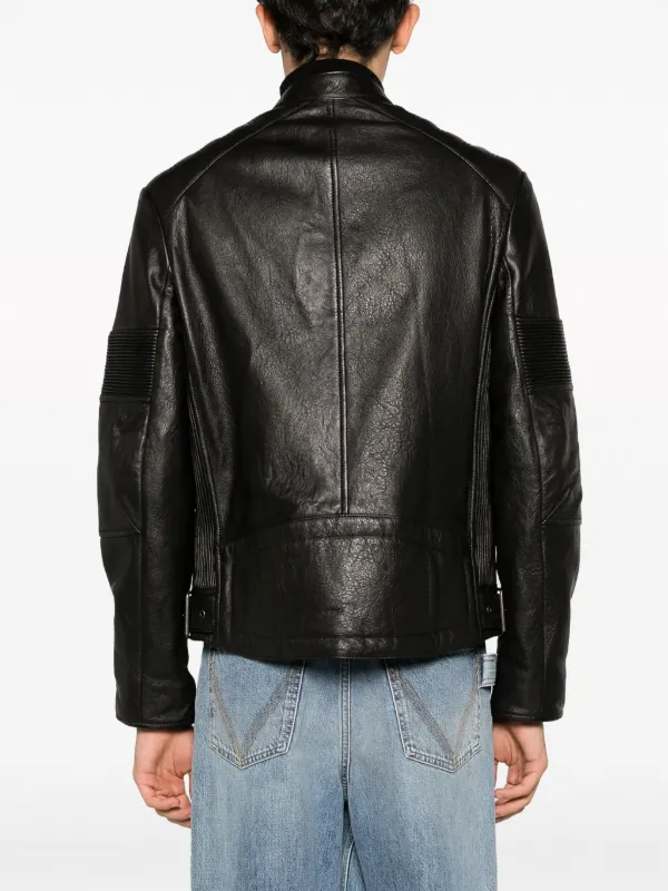 Zadig&Voltaire Lean zip-up Leather Biker Jacket | Black | FARFETCH
