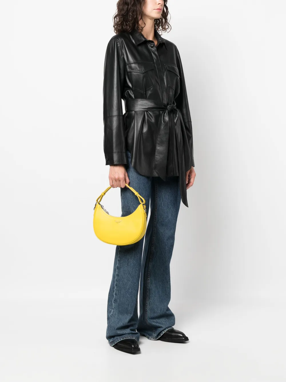 Zadig&Voltaire Moonrock leren shopper - Geel