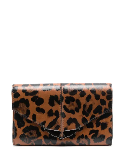 Zadig&Voltaire Borderline leopard-print leather wallet