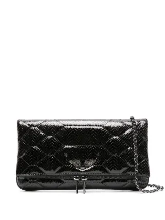 Zadig Voltaire Rocky Wild Quilted Shoulder Bag Black FARFETCH