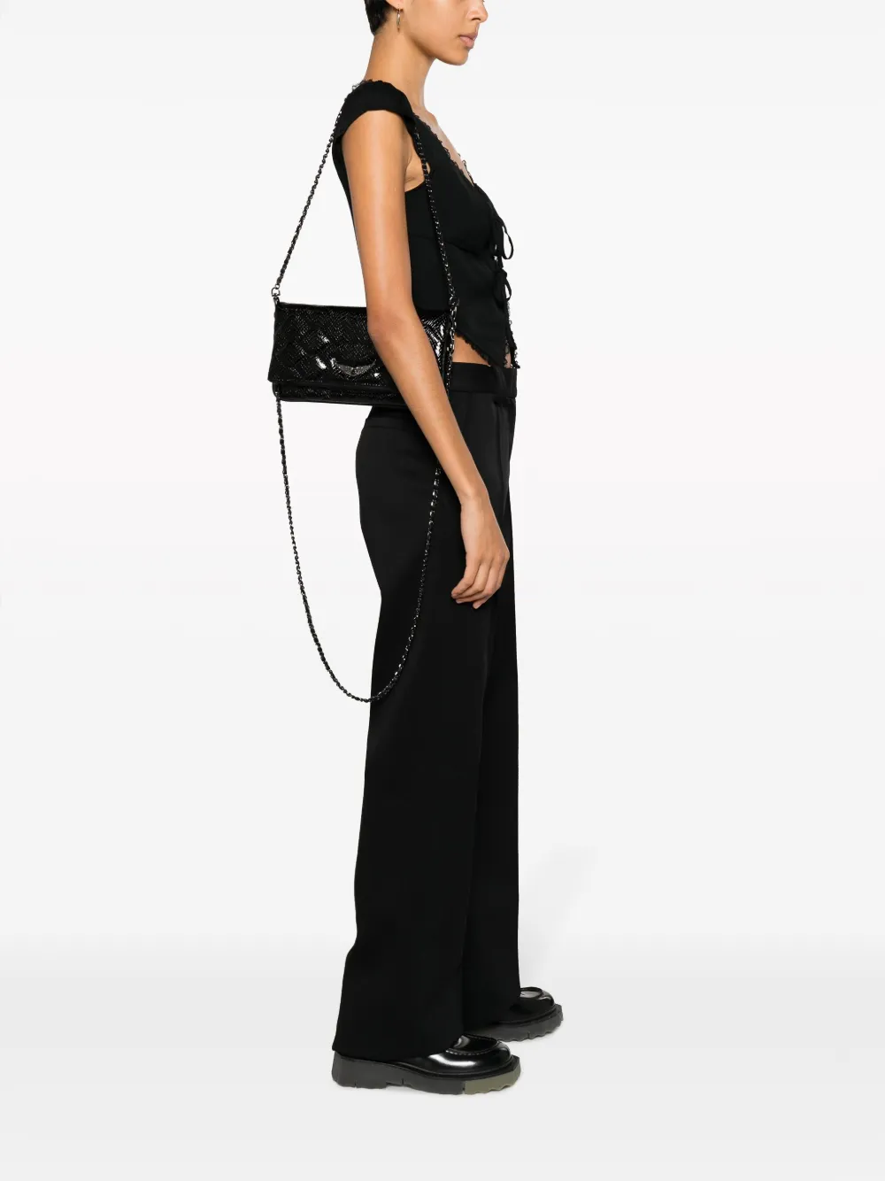 Zadig&Voltaire Rocky Wild quilted shoulder bag - Zwart