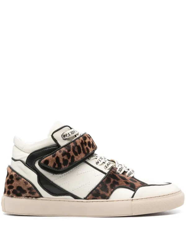 Trainers with hotsell leopard print detail