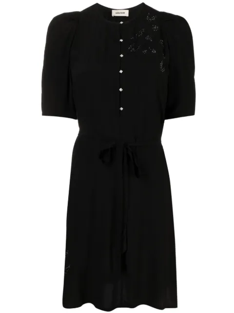 Zadig&Voltaire rhinestone-embellished mini dress WWDR01247 - 0