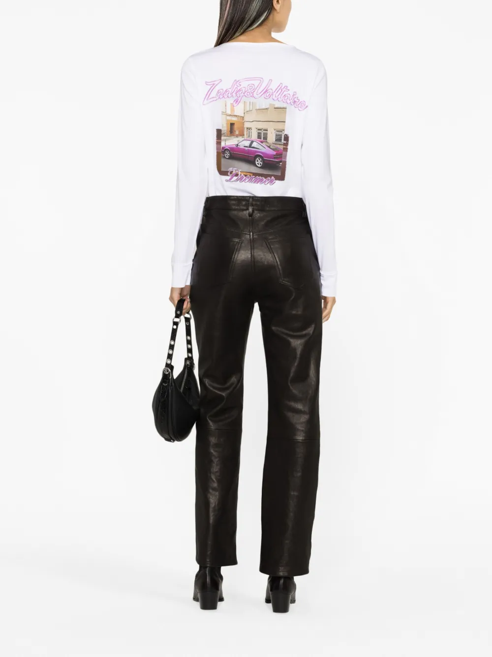 Zadig&Voltaire photograph-print long-sleeve T-shirt - Wit