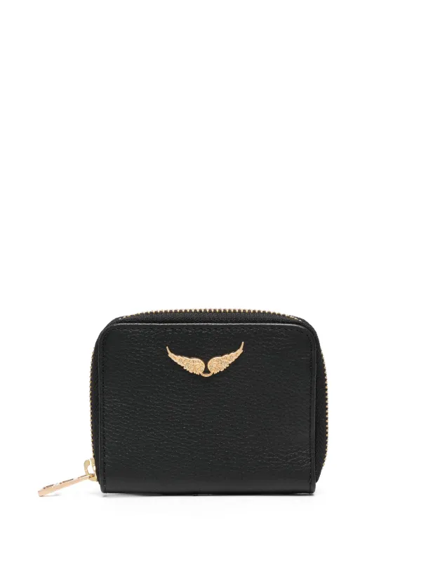 Zadig Voltaire Small ZV calf leather Wallet Black FARFETCH IE