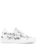 Zadig&Voltaire La Flash graffiti-print sneakers - White