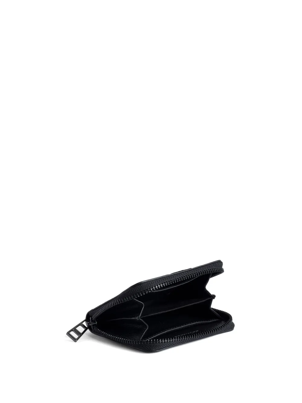 Shop Zadig & Voltaire Mini Zv Crocodile-effect Wallet In Black